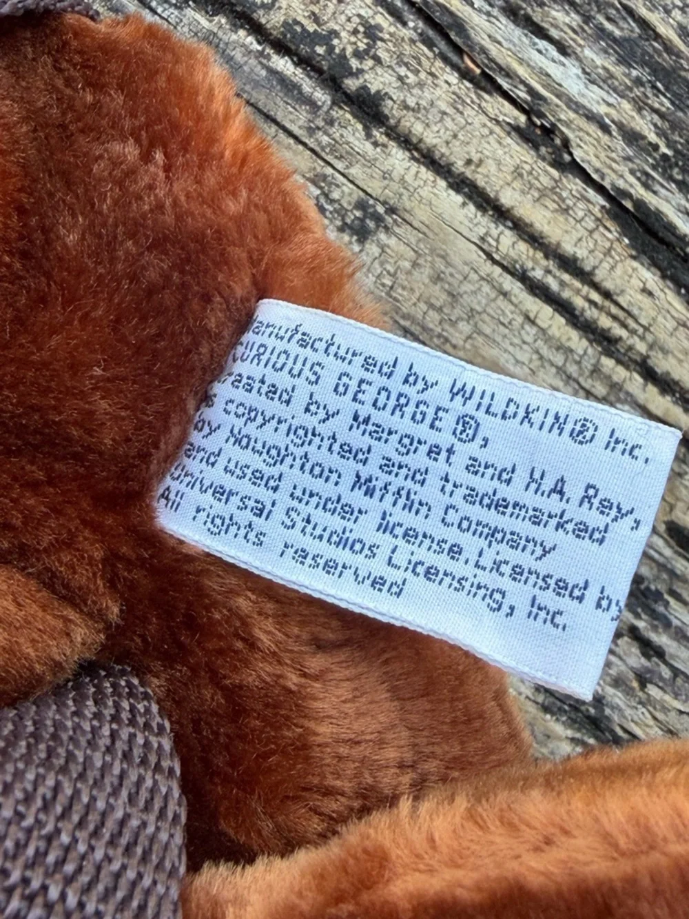 VINTAGE 1995 Wildkin CURIOUS GEORGE PLUSH Monkey PUPPET Zippered BACKPACK F5